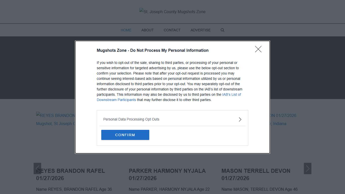 St. Joseph County Mugshots Zone