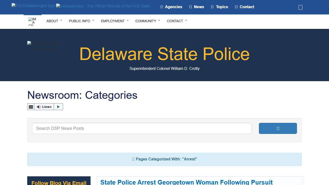 Arrest Archives - Delaware State Police - State of Delaware